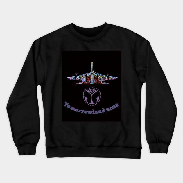 Tomorrowland 2022 - Mainstage - Camelcade Effect Crewneck Sweatshirt by Anatoliy Smirnov